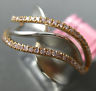 ESTATE WIDE .31CT PINK DIAMOND 18KT WHITE & ROSE GOLD MULTI ROW X LOVE FUN RING