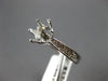 ESTATE .35CT DIAMOND 14KT WHITE GOLD 3D FLOWER SEMI MOUNT ENGAGEMENT RING #17452