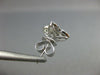 ESTATE .91CT DIAMOND 18KT WHITE GOLD 3D 4 LEAF CLOVER FLOWER STAR STUD EARRINGS