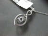 ESTATE .25CT DIAMOND 18KT WHITE GOLD SOLITAIRE INFINITY SEMI MOUNT LOVE PENDANT