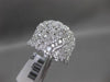 ESTATE LARGE 2.45CT DIAMOND 18KT WHITE GOLD 3D MULTI ROW ETOILE COCKTAIL RING