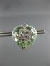 ESTATE EXTRA LARGE 18.51CT DIAMOND & AAA GREEN AMETHYST 18KT WHITE GOLD EARRINGS