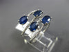 ESTATE LARGE 2.41CT DIAMOND & AAA OVAL SAPPHIRE 14KT WHITE GOLD MULTI ROW RING