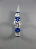 ESTATE 3.85CT DIAMOND & AAA SAPPHIRE 14KT WHITE GOLD 3D ANNIVERSARY RING #26028