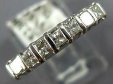 .53CT DIAMOND 14KT WHITE GOLD 3D 7 STONE PRINCESS WEDDING ANNIVERSARY RING #1223