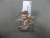 ESTATE .51CT ROUND DIAMOND 18KT ROSE GOLD 3D 3 ROW OPEN ZIG ZAG WAVE FUN RING