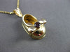 ANTIQUE AAA AMETHYST 14KT YELLOW GOLD BABY GIRL SHOE PENDANT & CHAIN #23502