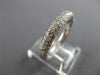 ESTATE .90CT DIAMOND 14KT WHITE GOLD CLASSIC 3 ROW PAVE ANNIVERSARY RING #21788