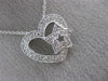 ESTATE .28CT DIAMOND 18KT WHITE GOLD 3D CLASSIC OPEN HEART STAR FLOATING PENDANT