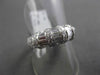 ESTATE 1.59CT BAGUETTE & ROUND DIAMOND 18KT WHITE GOLD 3D ANNIVERSARY RING