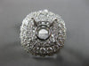 ESTATE EXTRA LARGE 1.7CT DIAMOND 14K GOLD TRIPLE HALO SEMI MOUNT ENGAGEMENT RING