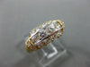 WIDE 1.50CT ROUND & BAGUETTE DIAMOND 18KT YELLOW GOLD 3 ROW ETOILE WEDDING RING
