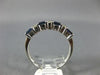 ESTATE .79CT DIAMOND & AAA BAGUETTE SAPPHIRE 14KT WHITE GOLD 3D ANNIVERSARY RING