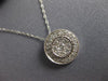 ESTATE .45CT DIAMOND 14K WHITE GOLD CLUSTER HALO MILGRAIN CLASSIC FUN PENDANT