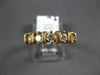ESTATE .75CT DIAMOND 14KT YELLOW GOLD 3D CHANNEL 5 STONE ANNIVERSARY RING #1694