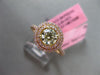 ESTATE 1.08CT YELLOW & PINK DIAMOND 18K YELLOW ROSE GOLD CLASSIC ENGAGEMENT RING