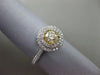 ESTATE .80CT WHITE & YELLOW DIAMOND 18K TWO TONE GOLD 3D CLASSIC ENGAGEMENT RING
