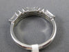 ANTIQUE 1.08CT DIAMOND 14K WHITE GOLD 3D TWO ROW  FLOWER ANNIVERSARY RING #5631