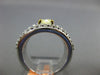 ESTATE WIDE 1.68CT WHITE & FANCY YELLOW DIAMOND 18KT 2 TONE GOLD ROUND LOVE RING