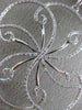 ESTATE LARGE .92CT DIAMOND 14KT WHITE GOLD OPEN FILIGREE FLOWER FLOATING PENDANT