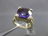 ESTATE LARGE 6.99CT DIAMOND & AAA AMETHYST 14KT YELLOW 3 DIMENSION COCKTAIL RING