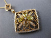 ESTATE LARGE 1.43CT MULTI COLOR FANCY DIAMOND 18K ROSE GOLD 3D FLOWER PENDANT