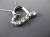 ESTATE .77CT DIAMOND 14K WHITE GOLD 3D CLASSIC OPEN HEART FLOATING PENDANT #3210