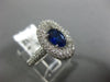 ESTATE 1.82CT DIAMOND & AAA EXTRA FACET SAPPHIRE 14KT WHITE GOLD ENGAGEMENT RING