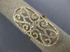 ESTATE LARGE .90CT DIAMOND 18K ROSE GOLD 3D OPEN FILIGREE DOUBLE HEART OVAL RING