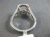 ESTATE LARGE 1.04CT DIAMOND 14KT WHITE GOLD 3D HALO SEMI MOUNT ENGAGEMENT RING