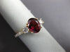 ESTATE 2.0CT DIAMOND & AAA OVAL CUT RHODOLITE 14K YELLOW GOLD 3D ENGAGEMENT RING
