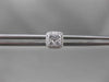 ESTATE .39CT DIAMOND 18KT WHITE GOLD 3D CLUSTER SQUARE HALO STUD EARRINGS 6mm