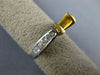 ESTATE .67CT DIAMOND 14KT 2 TONE GOLD 3D ROUND SEMI MOUNT ENGAGEMENT RING #4866