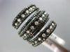 ESTATE 2.40CT DIAMOND 14KT WHITE & BLACK GOLD MULTI ROW CRISS CROSS ETOILE RING