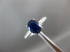 ESTATE 1.85CT DIAMOND & AAA SAPPHIRE 14KT WHITE GOLD 3D ENGAGEMENT RING #26276