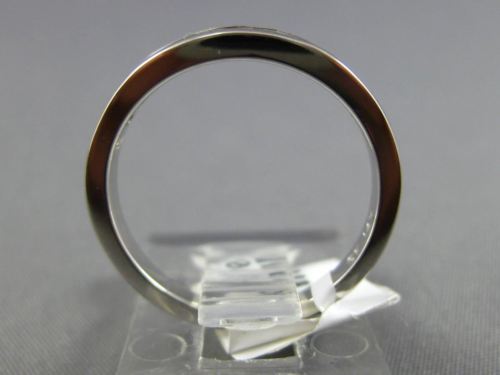 ESTATE .55CT PRINCESS DIAMOND 14K WHITE GOLD 3D CHANNEL WEDDING ANNIVERSARY RING