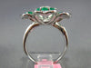 ESTATE LARGE 1.37CT DIAMOND & AAA EMERALD 18KT WHITE GOLD MULTI HEART LOVE RING
