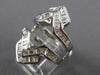 ESTATE EXTRA LARGE 4.26CT DIAMOND PLATINUM 3D INSERT ENGAGEMENT RING SET #841