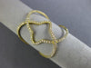 ESTATE WIDE .29CT DIAMOND 18K YELLOW GOLD CLASSIC STAR FLOWER INFINITY LOVE RING