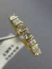 ESTATE .80CT ROUND & PRINCESS DIAMOND 14KT YELLOW GOLD 3D ANNIVERSARY RING #9493