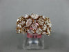 ESTATE WIDE 3.77CT PINK DIAMOND 18K ROSE GOLD MULTI ROW WEDDING ANNIVERSARY RING