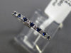 ESTATE .26CT DIAMOND & AAA SAPPHIRE 18K WHITE GOLD 3D STACKABLE ANNIVERSARY RING