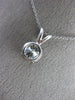 ESTATE 1.80CT MONZONITE 14KT WHITE GOLD 3D CLASSIC SOLITAIRE PENDANT #MILANO005