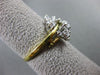 ESTATE LARGE .86CT DIAMOND 14KT WHITE & YELLOW GOLD CLUSTER COCKTAIL RING #19219
