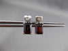 ESTATE 2.05CT DIAMOND & AAA GARNET 14KT WHITE GOLD HEART STUD EARRINGS #23829