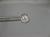 ESTATE .33CT DIAMOND 14KT WHITE GOLD ROUND CLUSTER SOLITAIRE BEZEL STUD EARRINGS