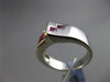 ESTATE WIDE 2.12CT DIAMOND & AAA PRINCESS CUT RUBY 18K WHITE GOLD 3D ETOILE RING