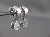 ESTATE ETOILE DIAMOND 18KT WHITE GOLD HANGING CIRCLE HUGGIES EARRINGS #21299