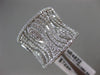 ESTATE LARGE 1.26CT DIAMOND 14K WHITE GOLD MULTI ROW MULTI LEAF ANNIVERSARY RING