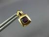 ESTATE .80CT AAA AMETHYST 14KT YELLOW GOLD 3D CLASSIC SQUARE STUD EARRINGS